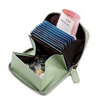 Unisex Einfarbig Leder Reißverschluss Brieftaschen main image 4