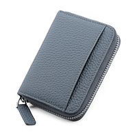 Unisex Einfarbig Leder Reißverschluss Brieftaschen sku image 2