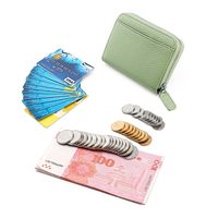 Unisex Einfarbig Leder Reißverschluss Brieftaschen main image 2