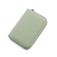 Unisex Solid Color Leather Zipper Wallets main image 3