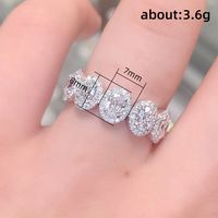 Simple Style Solid Color Copper Inlay Artificial Diamond Rings 1 Piece main image 5
