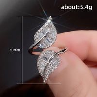 Simple Style Flower Copper Inlay Zircon Open Ring 1 Piece main image 5