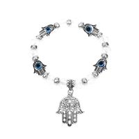 Fashion Devil's Eye Artificial Crystal Synthetic Resin Plating Inlay Acrylic Artificial Crystal White Gold Plated Silver Plated Women's Jewelry Set sku image 7