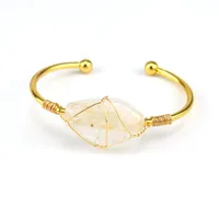 Ethnic Style U Shape Crystal Metal Bangle 1 Piece sku image 6