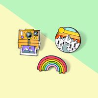 Fashion Rainbow Camera Alloy Enamel Unisex Brooches main image 3