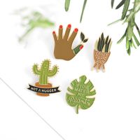 Fashion Cactus Plant Alloy Stoving Varnish Unisex Brooches main image 3