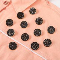 Fashion Constellation Alloy Plating Unisex Brooches main image 3