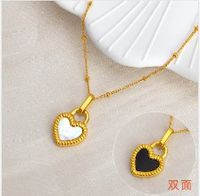 Fashion Heart Shape Alloy Plating Women's Pendant Necklace 1 Piece sku image 1