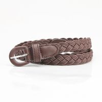 Elegant Basic Solid Color Wax Rope Women's Woven Belts 1 Piece sku image 4