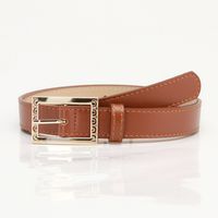 Simple Style Solid Color Pu Leather Alloy Plating Women's Leather Belts 1 Piece sku image 3
