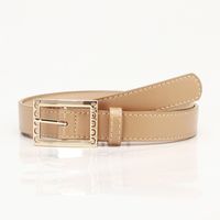 Simple Style Solid Color Pu Leather Alloy Plating Women's Leather Belts 1 Piece sku image 1