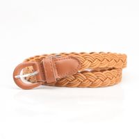 Elegant Basic Solid Color Wax Rope Women's Woven Belts 1 Piece sku image 1
