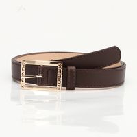 Simple Style Solid Color Pu Leather Alloy Plating Women's Leather Belts 1 Piece sku image 4