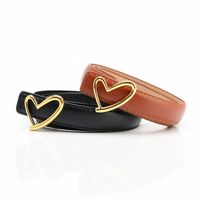 Casual Heart Shape Pu Leather Alloy Plating Women's Leather Belts 1 Piece main image 4