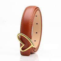 Casual Heart Shape Pu Leather Alloy Plating Women's Leather Belts 1 Piece sku image 2