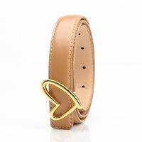 Casual Heart Shape Pu Leather Alloy Plating Women's Leather Belts 1 Piece sku image 3