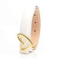 Casual Heart Shape Pu Leather Alloy Plating Women's Leather Belts 1 Piece sku image 1