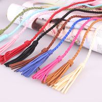 Casual Geometric Korean Velvet Tassel Women's Woven Belts 1 Piece main image 2