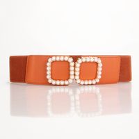 Casual Solid Color Alloy Plating Artificial Pearls Women's Chain Belts 1 Piece main image 1
