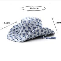 Women's Casual Plaid Wide Eaves Fedora Hat main image 2
