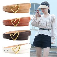 Casual Heart Shape Pu Leather Alloy Plating Women's Leather Belts 1 Piece main image 1