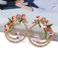 1 Pair Simple Style Water Droplets Alloy Inlay Artificial Crystal Women's Earrings main image 9