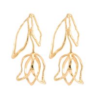 1 Pair Fashion Leaves Metal Plating Gold Plated Women's Drop Earrings main image 7