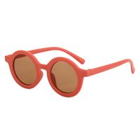 Cute Solid Color Ac Round Frame Full Frame Kids Sunglasses main image 5