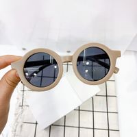 Cute Solid Color Ac Round Frame Full Frame Kids Sunglasses sku image 3