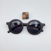 Cute Solid Color Ac Round Frame Full Frame Kids Sunglasses sku image 9