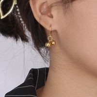 Fashion Ball Stainless Steel Plating Drop Earrings 1 Pair main image 4