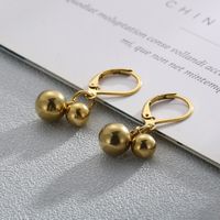 Fashion Ball Stainless Steel Plating Drop Earrings 1 Pair main image 2