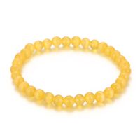 Retro Solid Color Stainless Steel Opal Beaded Bracelets 1 Piece sku image 3