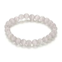 Retro Solid Color Stainless Steel Opal Beaded Bracelets 1 Piece sku image 6