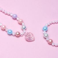 Süß Erdbeere Künstlicher Kristall Harz Perlen Mädchen Halskette main image 4