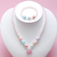 Süß Erdbeere Künstlicher Kristall Harz Perlen Mädchen Halskette main image 5
