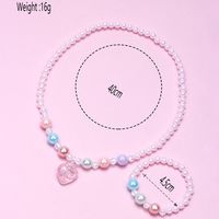 Süß Erdbeere Künstlicher Kristall Harz Perlen Mädchen Halskette main image 2