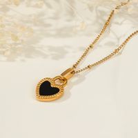 Retro Heart Shape Stainless Steel Plating Pendant Necklace 1 Piece main image 5
