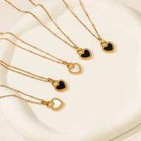 Retro Heart Shape Stainless Steel Plating Pendant Necklace 1 Piece main image 1