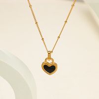 Retro Heart Shape Stainless Steel Plating Pendant Necklace 1 Piece main image 2