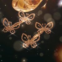 Brillante Mariposa Aleación Enchapado Diamantes De Imitación Pinza Para El Cabello main image 5