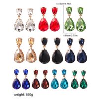 1 Pair Fashion Water Droplets Plating Glass Drop Earrings main image 2