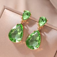 1 Pair Fashion Water Droplets Plating Glass Drop Earrings main image 5