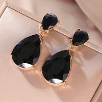 1 Pair Fashion Water Droplets Plating Glass Drop Earrings main image 4