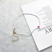 1 Piece Fashion Heart Shape Glass Glass Beaded Women's Necklace sku image 3