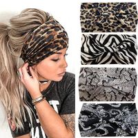 Fashion Flower Leopard Cloth Printing Hair Band 1 Piece main image 3
