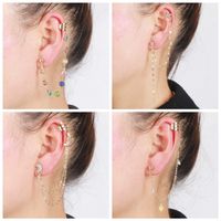 1 Piece Fashion Star Moon Heart Shape Alloy Plating Inlay Zircon Women's Ear Clips main image 1