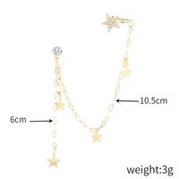 1 Pièce Mode Star Lune Forme De Cœur Alliage Placage Incruster Zircon Femmes Clips D'oreille sku image 5