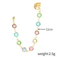 1 Pièce Mode Star Lune Forme De Cœur Alliage Placage Incruster Zircon Femmes Clips D'oreille sku image 9