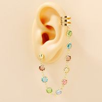 1 Piece Fashion Star Moon Heart Shape Alloy Plating Inlay Zircon Women's Ear Clips main image 2